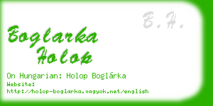 boglarka holop business card