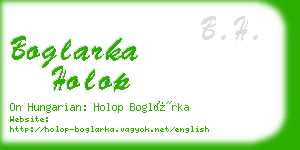 boglarka holop business card
